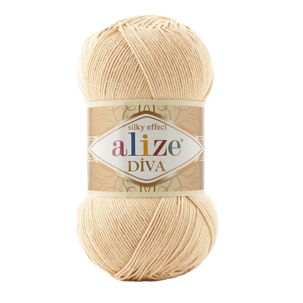 4 Skein/Pack Alize Diva 100% Microfiber Acrylic Yarn, 100g (3.5 oz) / 350m (383 Yards), Fingering Weight, Silky Soft, Perfect for Knitting, Crochet, Lightweight and Durable, (368 - Camel)