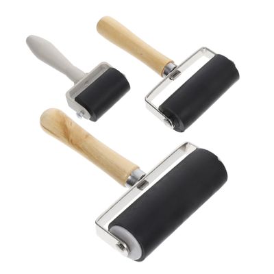 jojofuny 3pcs Ink Roller Tool Set for Printmaking Craft Painting Stamping DIY Art Supplies