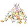Healifty 10Pcs Artificial Easter Egg Stems for Home Vibrant Easter Egg Picks for Floral Arrangements Wreaths and DIY Decorations for Festive Celebrations view 1