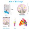 DIY Latch Hook Kit Daisy Flowers Mini Rug Easy for Beginners and Children Crochet Yarn Craft Hook and Latch Little Carpet for Home Decor 12x12inch view 2