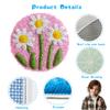 DIY Latch Hook Kit Daisy Flowers Mini Rug Easy for Beginners and Children Crochet Yarn Craft Hook and Latch Little Carpet for Home Decor 12x12inch view 3