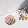 DIY Latch Hook Kit Daisy Flowers Mini Rug Easy for Beginners and Children Crochet Yarn Craft Hook and Latch Little Carpet for Home Decor 12x12inch view 4