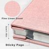 HoneyTolly Large Photo Album Self Adhesive, DIY Scrapbook Album for 4x6 8x10 10x12 Pictures, 60 Pages Light Pink Linen Cover Memory Book, Ideal Gift for Family Wedding Baby Christmas Anniversary view 3