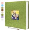 HoneyTolly Large Photo Album Self Adhesive, DIY Scrapbook Album for 3x5 4x6 8x10 Pictures, 60 Pages Matcha Linen Cover Memory Book, Ideal Gift for Family Wedding Baby Christmas Anniversary view 1