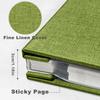 HoneyTolly Large Photo Album Self Adhesive, DIY Scrapbook Album for 3x5 4x6 8x10 Pictures, 60 Pages Matcha Linen Cover Memory Book, Ideal Gift for Family Wedding Baby Christmas Anniversary view 3