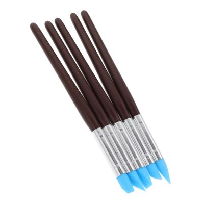 KAILIKETIY 5-Piece Soft Clay Shaping Pen Set for Sculpting DIY Art and Pottery Silicone Tip Wipe Out Tools in Assorted Colors