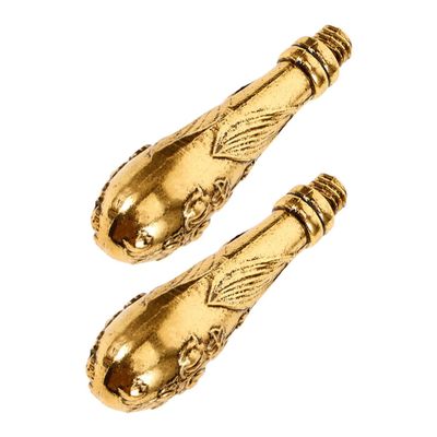 DOITOOL 2pcs Ergonomic Wax Seal Stamp Handle Durable Alloy Grip for Scrapbooking Card Making and DIY Projects Comfortable Vintage Metal Accessory for Creative Sealing