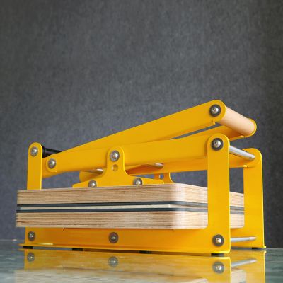 HYUIO Linocut Printing Hand Lever Press Machine, Printmaking Rubbing Machine, Plate Size 380 * 380 Mm, Lino Cuts, Cutting Printing, for Chevron Board, Linen Board