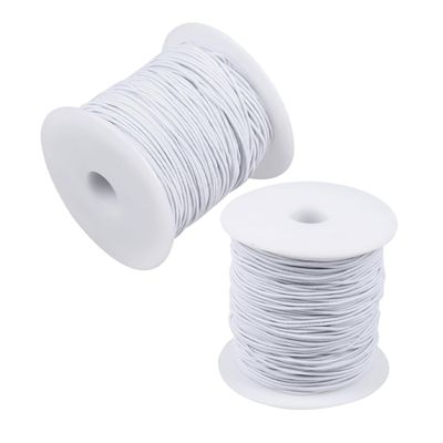 2 Rolls Elastic String for Bracelets Stretchy Jewelry Beading Cord Durable Crafting Rope for DIY Necklaces and Sewing Projects Versatile Use for Jewelry Making