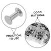 120 Sets Binding Screws Kit Rivets for DIY Leather Craft Round Head Design Secure Locking Mechanism for Purses Belts Albums Silver view 3
