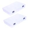 2Pcs Transparent Jewelry Organizer Box Clear Storage Container for Necklaces Earrings Accessories Elegant Design for Home Travel Use view 1