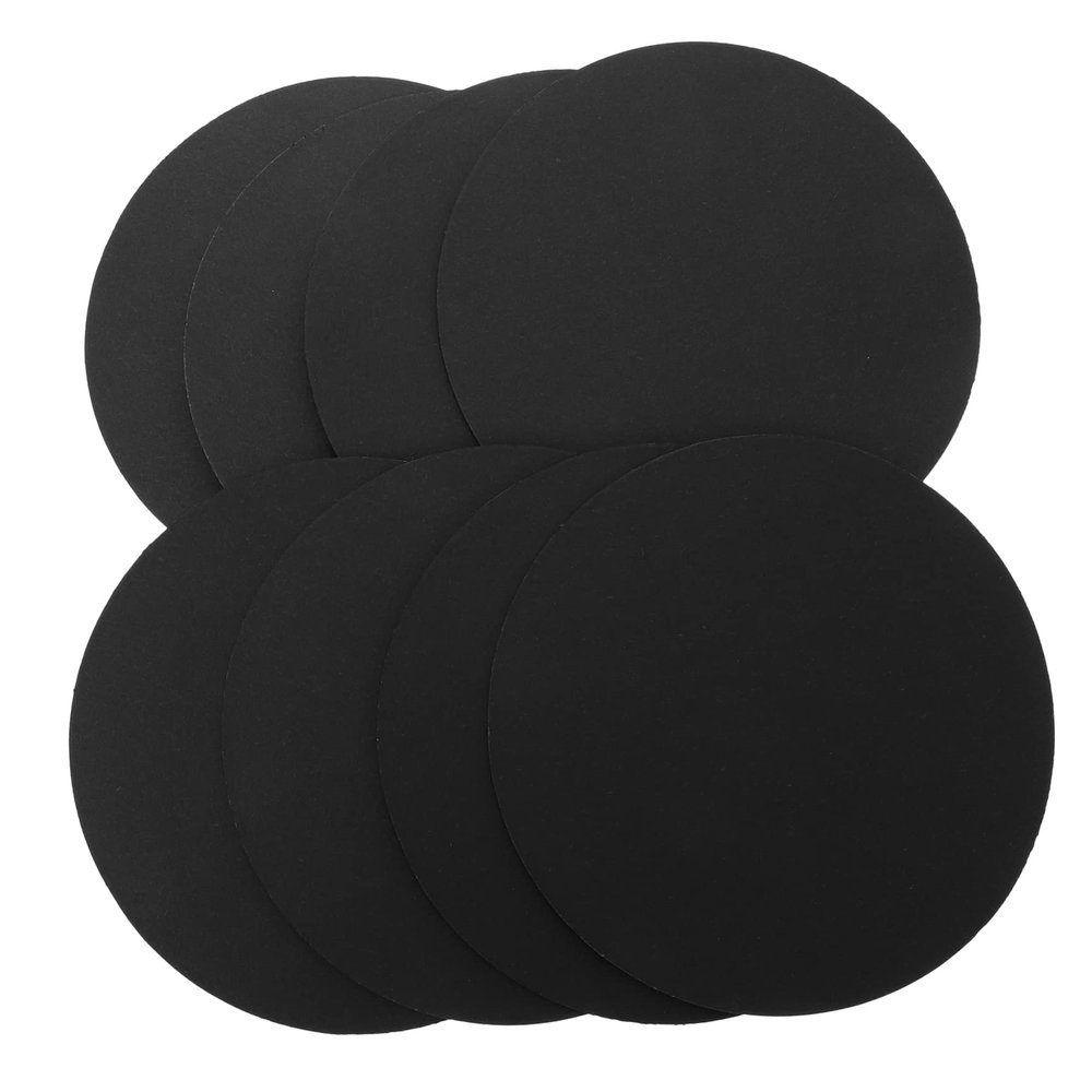 8Pcs Round Black Cardboard Mandala Drawing Boards for DIY Art Projects for Painters Crafts and Home Decoration