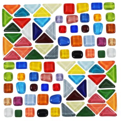3Pack Mosaic Tiles Stained Glass Pieces for DIY Crafts Durable Easy to Use for Artistic Projects and Handmade Each