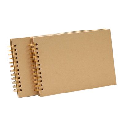 GLEAVI DIY Photo Album Scrapbook with Bowknot Ribbon Handmade Spiral Bound Album for Memories Vintage Kraft Pages for Friends Family