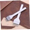 jojofuny 4Pcs Steel Leather Punch Tool Durable DIY Hole Punching Tool for Leather Crafting for Sewing Stamping Workmanship Precision view 4