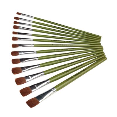 Angoily 12Pcs Premium Art Paint Brush Versatile Tools for Oil Watercolor Painting for Beginners and Professionals Easy to Clean and Reshape Tips