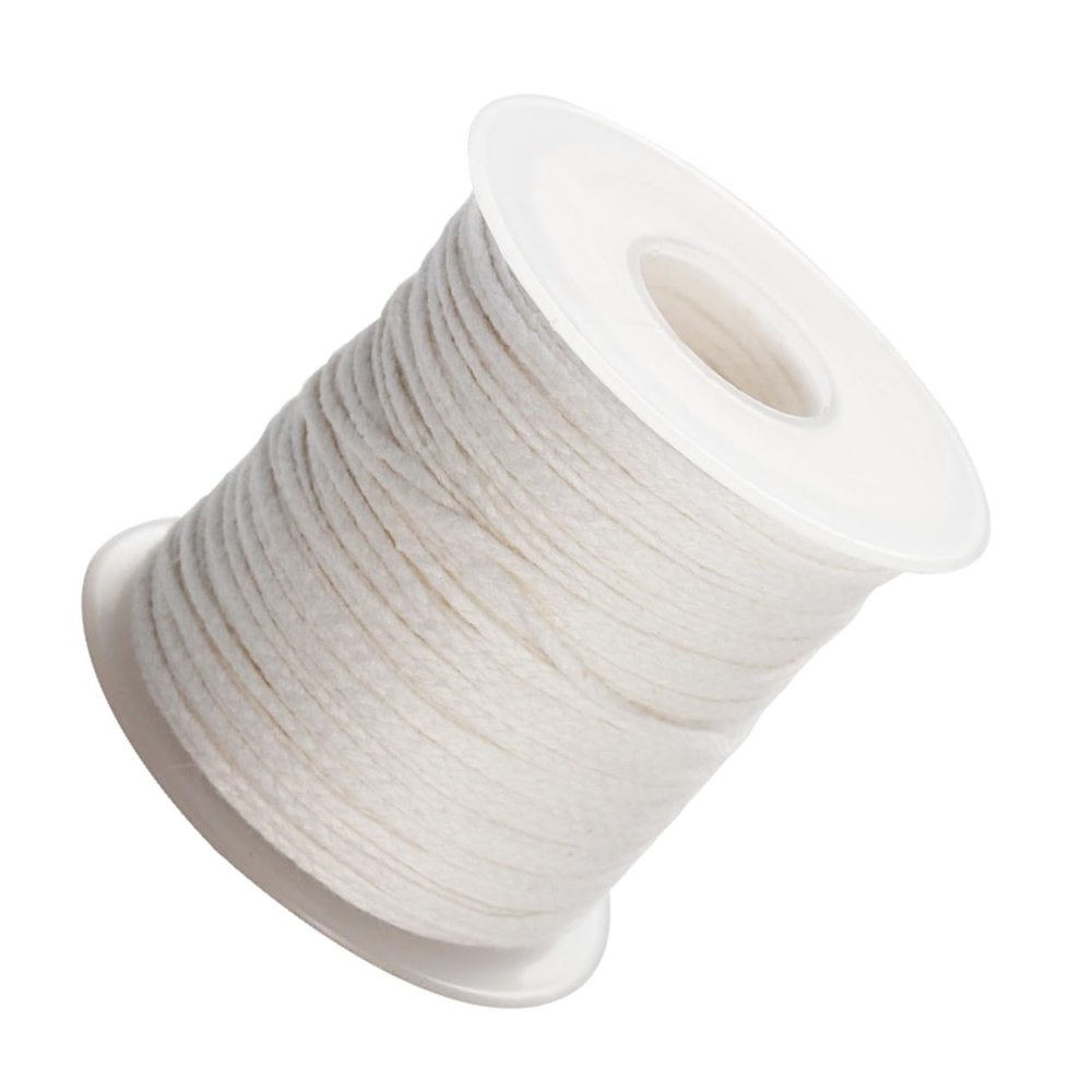 DOITOOL 30M Cotton Candle Wick Spool Braided Wicks for DIY Candle Making Smokeless Cotton Thread for Craft Supplies and Home Use