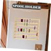 PLAFOPE 54-Spool Wall-Mounted Wood Sewing Thread Rack Embroidery Thread Storage Organizer for Seamstresses Sturdy Wooden Design Easy Access for Home and Studio Use view 3