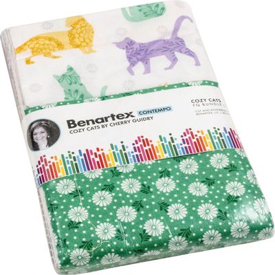 Cherry Guidry Cozy Cats 15 Fat Quarters Benartex