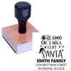 Custom Christmas Return Address Stamp with Wooden Handle, Santa's Jolly Message Rubber Stamp for Holiday Cards & Birthday Cards, Personalized Ink Pad Postal Stamper for Envelopes & Crafts view 2