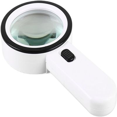 30X LED Magnifying Glass with Light - Handheld Illuminated Loupe for Reading, Jewelry, Coin & Repair Inspection (1)