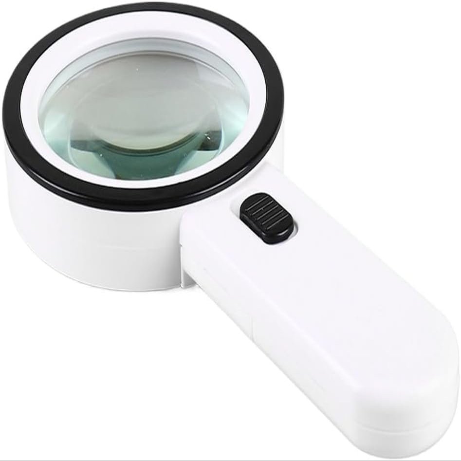 30X LED Magnifying Glass with Light - Handheld Illuminated Loupe for Reading, Jewelry, Coin & Repair Inspection (1)