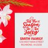 Custom Christmas Address Stamp with Wooden Handle, Personalized Holiday Card Return Address Stamper for Festive Cards, Envelopes & Invitations, Rubber Stamp for Holiday Season view 3