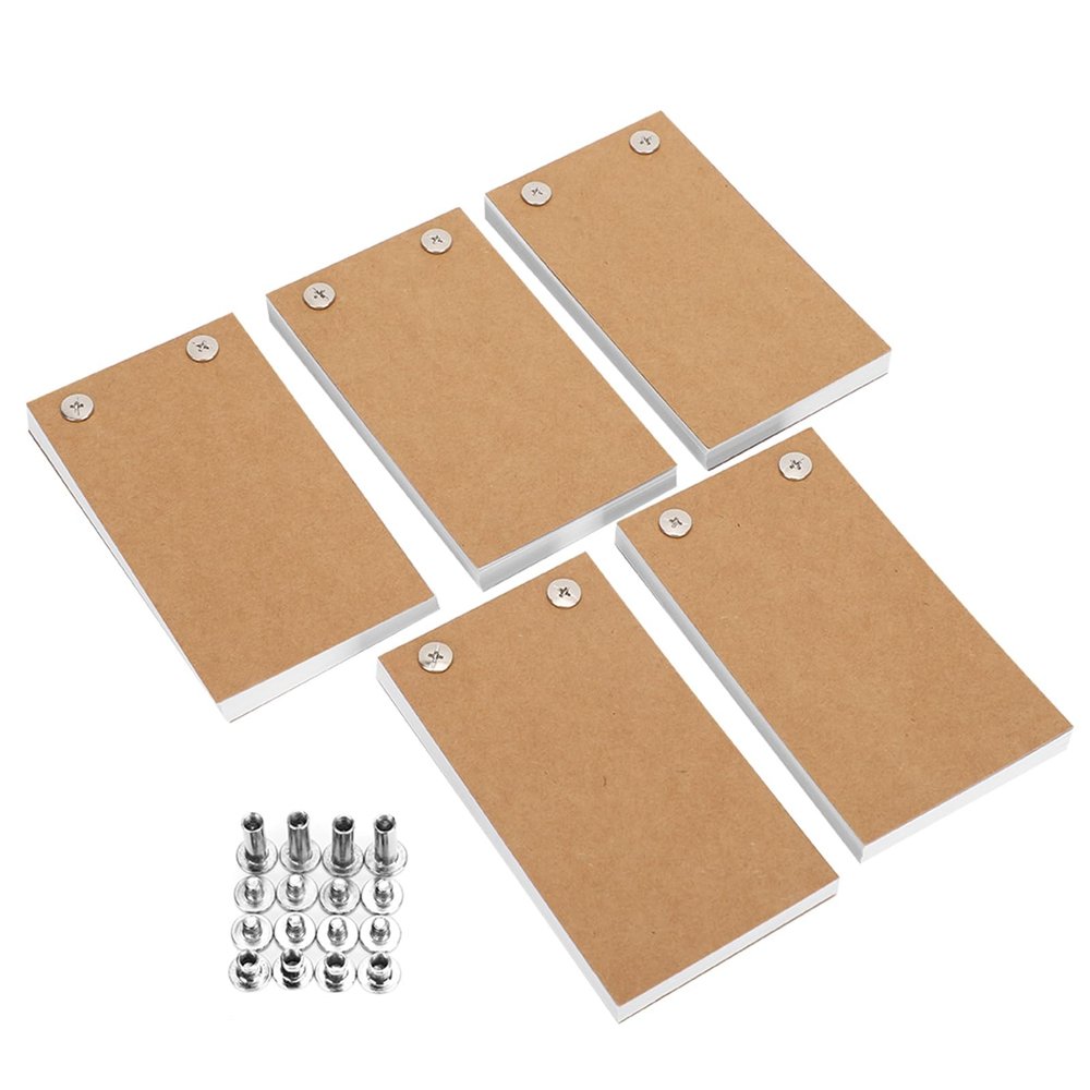 Haofy 5Pcs Flip Book Animation Kit DIY Screw Bound Sketchbooks for Kids Hand Painted Frame by Frame Drawing Set for Beginners, Storyboarding LED Light Tracing