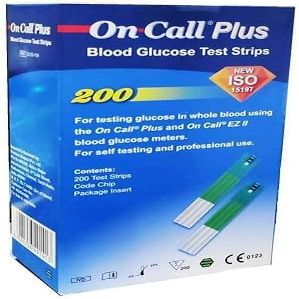 KASHSURG On Call Plus Blood Glucose Test Strips 200 Strips_Pack of 1