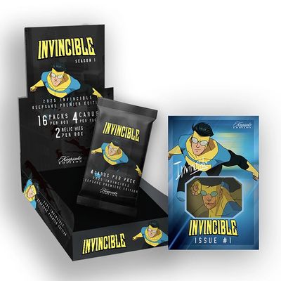2025 Invincible Season 1 Keepsake Premiere Hobby Edition: 2 Relics Per Box Guaranteed, Chase Rare Autos & Patches
