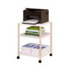 hezhuhe2258 Print Stand Floor Standing Household Study Desk Side Cabinet Office Movable Swivel Wheel Small Shelf Printer Storage Rack Desk Decor view 1