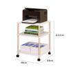hezhuhe2258 Print Stand Floor Standing Household Study Desk Side Cabinet Office Movable Swivel Wheel Small Shelf Printer Storage Rack Desk Decor view 2
