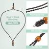 Bestewelry 15 Pcs Adjustable Necklace Cord Necklace Double Knotted Handmade Craft Thread Half Finished Waxed Polyester Necklace Thread with Ring for Women Men Jewelry Making (Black) view 4