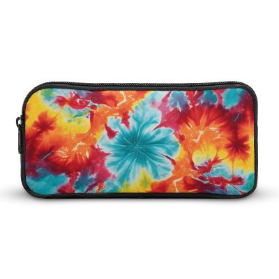 Eekstdbn Color Tie Dye Pencil Case Office Stationery Organizer Simple Sturdy Zipper Closure Portable Pencil Bag Office Travel Multi-Purpose Bag