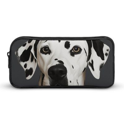 Eekstdbn Dalmatian Pencil Case Office Stationery Organizer Simple Sturdy Zipper Closure Portable Pencil Bag Office Travel Multi-Purpose Bag