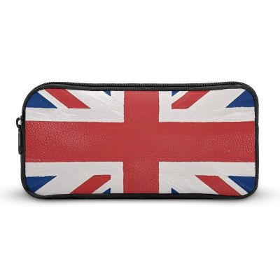 Eekstdbn British Flag Pencil Case Office Stationery Organizer Simple Sturdy Zipper Closure Portable Pencil Bag Office Travel Multi-Purpose Bag