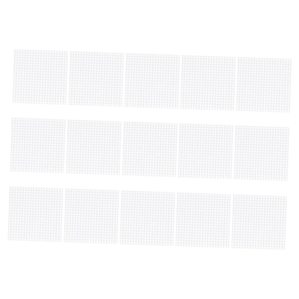 Uonlytech 25Pcs DIY Mesh Plastic Canvas Sheets for Cross Stitch and Embroidery Shape Easy to Cut for Custom Projects for Crafts Bookmarks and Decorations