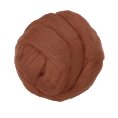 PATIKIL Wool Roving Yarn, 150G/5.3OZ Soft Felting Wool Pure Chunky Roving Yarn Bulk for Needle Felting Knitting Blanket Spinning Weaving DIY Craft, Light Khaki
