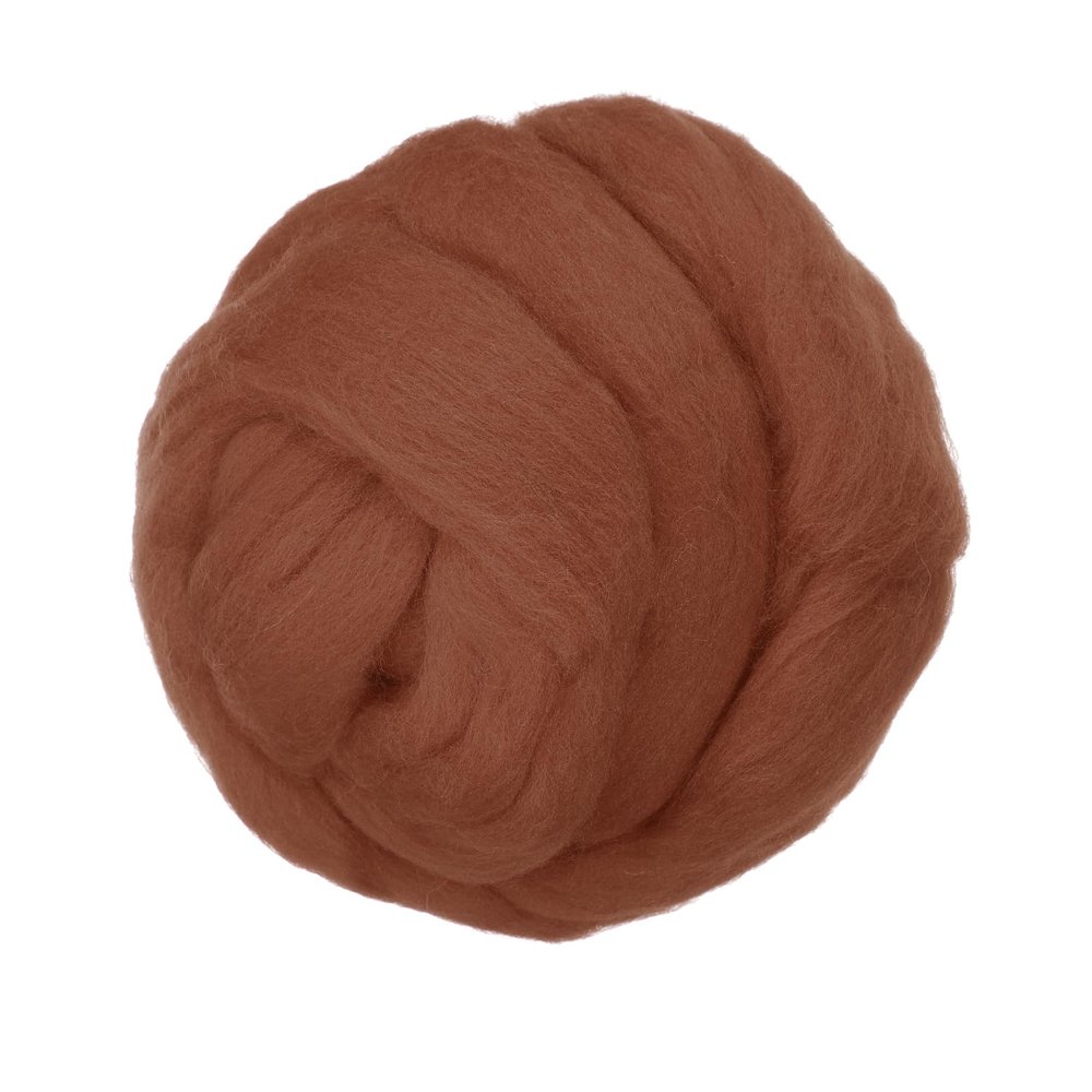 PATIKIL Wool Roving Yarn, 150G/5.3OZ Soft Felting Wool Pure Chunky Roving Yarn Bulk for Needle Felting Knitting Blanket Spinning Weaving DIY Craft, Light Khaki