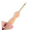 JEWEDECO 5Pcs Punch Needle with Wooden Handle Ergonomic Embroidery Tools for DIY Sewing Crafting and Home Decor Projects for Thin Fabrics view 3