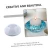 Holibanna Diamond Design Tealight Candle Holder Mold Epoxy Casting Silicone Molds for DIY Candle Making Round Crystal Storage Box Suitable for Home Decor 1-Piece Set view 2