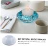 Holibanna Diamond Design Tealight Candle Holder Mold Epoxy Casting Silicone Molds for DIY Candle Making Round Crystal Storage Box Suitable for Home Decor 1-Piece Set view 4