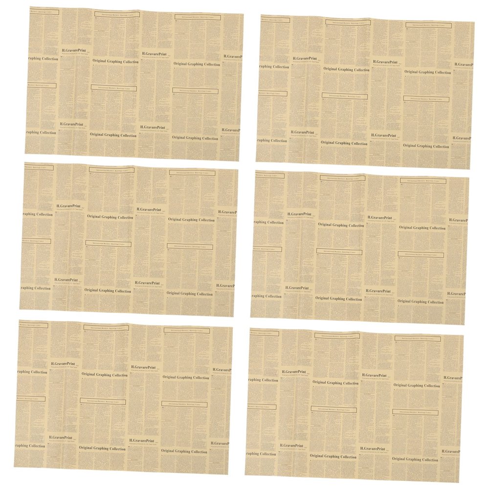 Beavorty 40pcs Flower Tissue Paper English Newspaper Wrapping Paper Matte Wrapping for Floral Arrangements