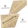 Beavorty 40pcs Flower Tissue Paper English Newspaper Wrapping Paper Matte Wrapping for Floral Arrangements view 3
