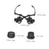 Didiseaon LED Head Mount Magnifier Headband Loupe with Detachable Lenses for Precision Jewelry and Watch Repair Lightweight Design for Comfort view 2