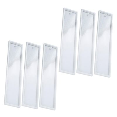 Gadpiparty 6Pcs Blank Silicone Bookmark Molds for DIY Epoxy Resin Rectangular Shape Crafting Supplies for Book Lovers Suitable for Handmade Projects