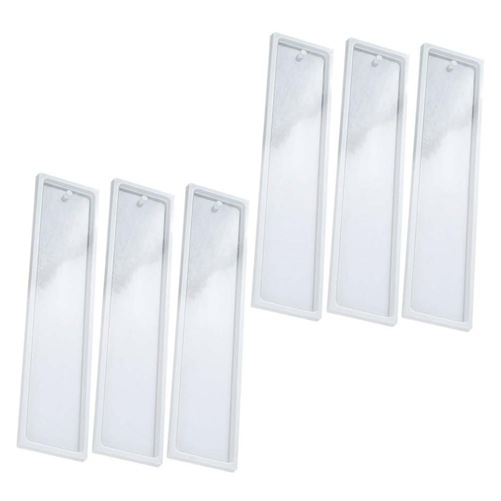 Gadpiparty 6Pcs Blank Silicone Bookmark Molds for DIY Epoxy Resin Rectangular Shape Crafting Supplies for Book Lovers Suitable for Handmade Projects