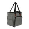 TEHAUX Fashion Woolen Yarn Storage Bag Kit Grey Organizer for Knitting Crochet Tools Capacity Multi Compartment Tote Bag for Home Finishing Craft Supplies view 1