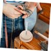 IWOWHERO Rotatable Wooden Yarn Holder Efficient Yarn Spool Rack for Knitting Crocheting Compact Dispenser Stand for Easy Access Versatile Organizer for Thin Thick Yarns view 4