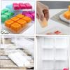 HEALSOPTHY 50Pcs Clear Wax Melt Clamshell Molds Durable Empty Plastic Cube Trays for DIY Soap Making Wax Tarts for Candle Melting Wax Cube Storage view 2